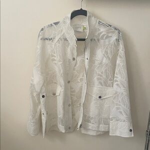 Lysse Sheer White oversized Utility Jacket